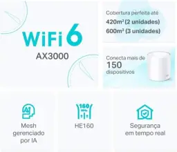 Kit Roteador Mesh Wi-Fi 6 Gigabit AX3000 - Deco X50(2-pack)(US) — imagem 5