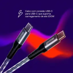 Geonav Cabo USB-C (tipo C) para USB-C (tipo C), 1,5 metros, nylon trançado — imagem 2
