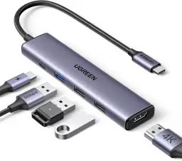 USB C Hub 5 em 1 adaptador multiporta 4K HDMI, fornecimento de energia de 100 W — imagem 1