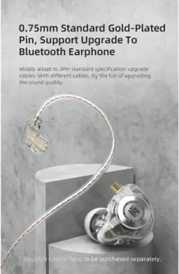 Fone de Ouvido KZ EDX Pro com Microfone - Cristal — imagem 9