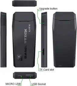 XUXL Consoles de Videogame, 4K 2,4G Wireless 10.000 jogos 32/64GB Retro Classic — imagem 5