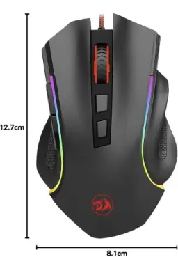Redragon MOUSE GAMER GRIFFIN PRETO COM LED RGB - M607, UNICO — imagem 4