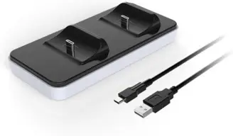 Carregador Duplo Para Controle Ps5 Suporte Carregamento Rápido Dualsense — imagem 4