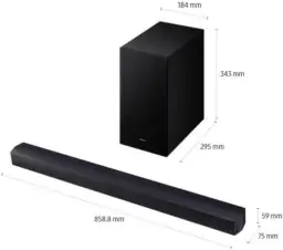Soundbar Samsung HW-B450F, com 2.1 canais, 300W, Bluetooth — imagem 4