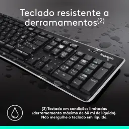 Teclado sem fio Logitech K270 com 8 Teclas Multimídia, Conexão USB — imagem 6