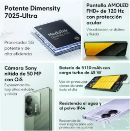 Xiaomi Smartphone POCO M7 Pro 5G 256GB 8GB RAM | Processador Ultra Potente — imagem 4