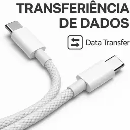 Cabo USB-C Turbo 2 Metros Tipo C 60W Nylon Trançado e Reforçado Compativel Com — imagem 6