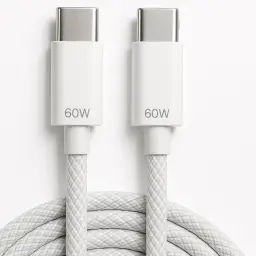 Cabo USB-C Turbo 2 Metros Tipo C 60W Nylon Trançado e Reforçado Compativel Com — imagem 1