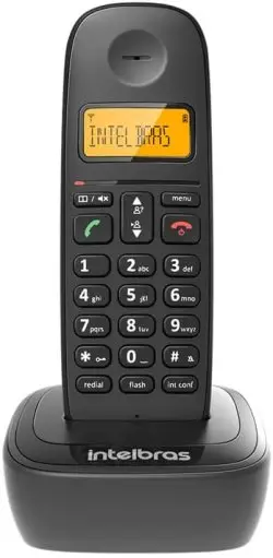 Telefone sem fio com identificador de chamadas TS 2510 ID Preto Intelbras — imagem 1