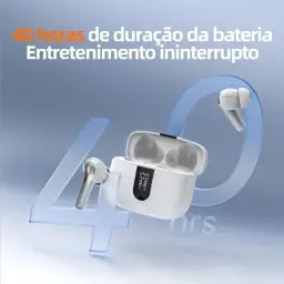 Fone de Ouvido Sem Fio Bluetooth, 40H de Reprodução com Display LED — imagem 2