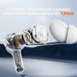 Fone de Ouvido Sem Fio Bluetooth, 40H de Reprodução com Display LED — imagem 3