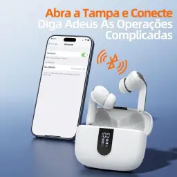 Fone de Ouvido Sem Fio Bluetooth, 40H de Reprodução com Display LED — imagem 4