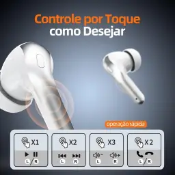 Fone de Ouvido Sem Fio Bluetooth, 40H de Reprodução com Display LED — imagem 5