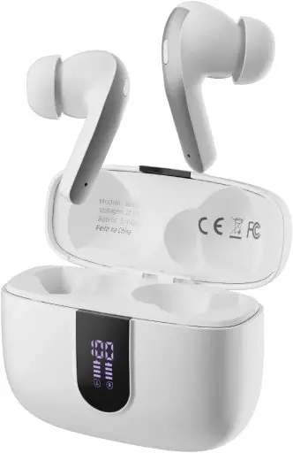 Fone de Ouvido Sem Fio Bluetooth, 40H de Reprodução com Display LED