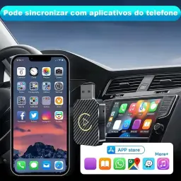 Adaptador CarPlay Android 2 em 1 Sem Fio, Dongle USB Mini para Conversão de — imagem 2