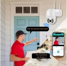 Câmera de Segurança Ip Wifi Hd 1080p A8 Câmera Icsee Visão Noturna — imagem 4