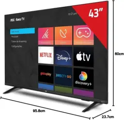 AOC 43S5135/78G - Smart TV LED 43" Full HD, Design sem bordas, Wifi — imagem 9