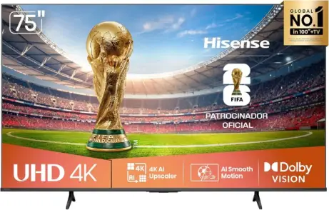 Hisense Smart TV 4K 75" Polegadas