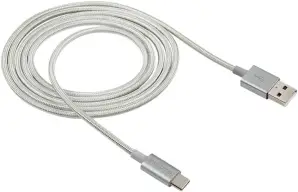 Cabo USB-C em nylon 1,5 m EUAC 15NB Branco Intelbras — imagem 2