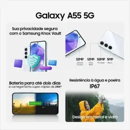 Samsung Galaxy A55 5G, Câmera Tripla Traseira de até 50MP, Selfie de 32MP — imagem 5
