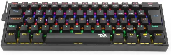 Teclado Mecanico Gamer Fizz Rainbow Preto Switch Marrom — imagem 4