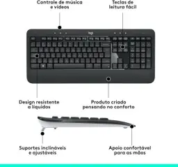 Combo Teclado e Mouse sem fio Logitech MK540 com Teclado com Apoio para as Mãos — imagem 7