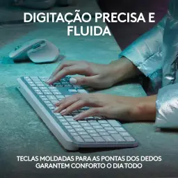 Teclado sem fio Logitech MX Keys S com clique silencioso, teclas programáveis — imagem 3