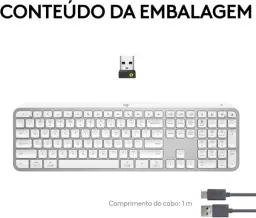 Teclado sem fio Logitech MX Keys S com clique silencioso, teclas programáveis — imagem 10