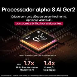 Smart TV 4K 55" LG QNED evo MiniLED 55QNED85 Processador α8 AI Ger2 Painel — imagem 12