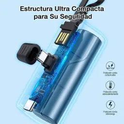 Power Bank Bateria Portátil 1Hora, Preto, Carga Rápida — imagem 5