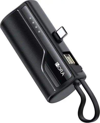 Power Bank Bateria Portátil 1Hora, Preto, Carga Rápida