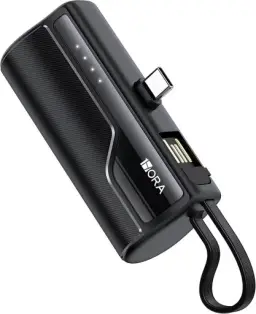 Power Bank Bateria Portátil 1Hora, Preto, Carga Rápida — imagem 1