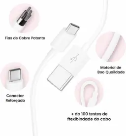 Carregador Turbo Tipo C 33W Com Carregamento Rápido Com Cabo Tipo C Compatível — imagem 5