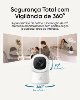 eufy Câmera C220 por anker, Câmera de Segurança Wi-Fi 360º, 2K, Camera Pet — imagem 3