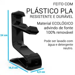 Suporte 2 Controles Headset Headphone Mesa Playstation 5 Ps5 — imagem 7