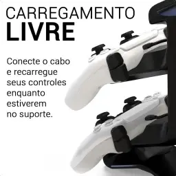 Suporte 2 Controles Headset Headphone Mesa Playstation 5 Ps5 — imagem 3