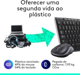 Combo Teclado e Mouse sem fio Logitech MK270 com Teclas de Mídia de Fácil — imagem 4