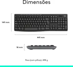 Combo Teclado e Mouse sem fio Logitech MK270 com Teclas de Mídia de Fácil — imagem 8