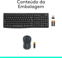 Combo Teclado e Mouse sem fio Logitech MK270 com Teclas de Mídia de Fácil — imagem 10