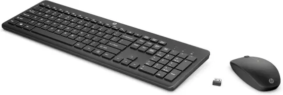 Combo de Teclado e Mouse Ergonômico Sem Fio HP 230 - com Dongle USB Wireless — imagem 2
