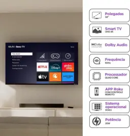 Smart TV 50" Roku Multi 4K Compatível com Alexa e Google Home - TL059M — imagem 4
