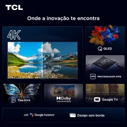 Smart TV TCL 55 Polegadas QLED 4K P7K WiFi Bluetooth Google TV HDR10+ Dolby — imagem 4