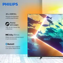 PHILIPS, Smart TV Ambilight 55" 4K, 55PUG8100/78, Comando de Voz — imagem 2