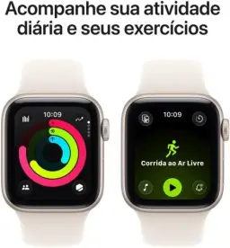 Apple Watch SE 3 GPS, Caixa em alumínio luz das estrelas de 40 mm com Bracelete — imagem 5