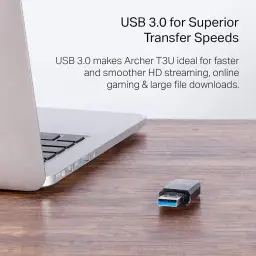 Adaptador USB wireless dual band AC1300 TP-Link Archer T3U, Preto, Pequeno — imagem 9