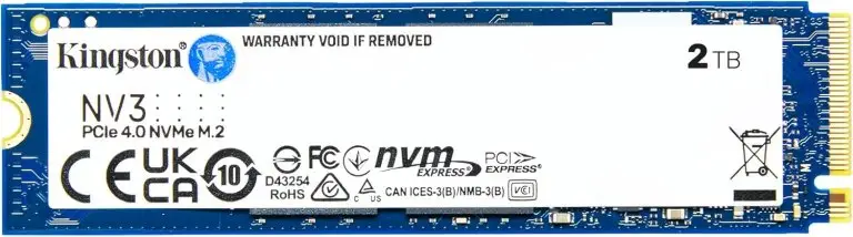 Kingston NV3 2TB M.2 2280 NVMe SSD | PCIe 4.0 Gen 4x4 | Até 6000 MB/s |