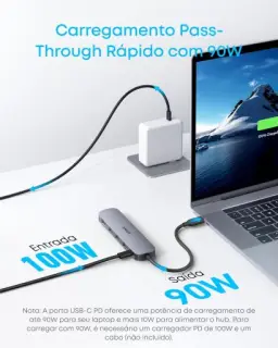 Anker Hub USB-C(5 em 1), HDMI 4K@30Hz com Entrega de Energia Máxima de 100W — imagem 3