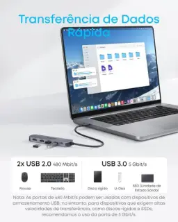 Anker Hub USB-C(5 em 1), HDMI 4K@30Hz com Entrega de Energia Máxima de 100W — imagem 4