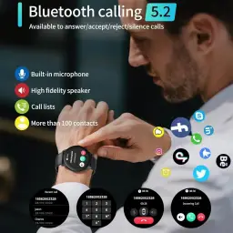 Smartwatch PEJE 1.39 Polegadas - Tela Touch Sensível, À Prova d'Água IP68 — imagem 4