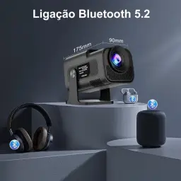 Salange Projetor HY320 FHD 1080P Suporte 4K, 12,000 LUX — imagem 4